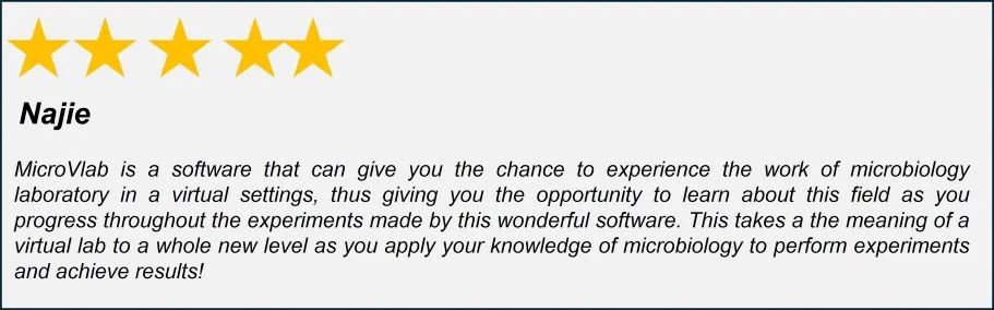 Student feedback on the MicroVlabs microbiology simulator