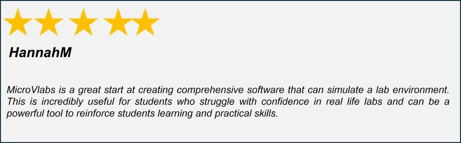 Student review of interactive science learning in MicroVlabs