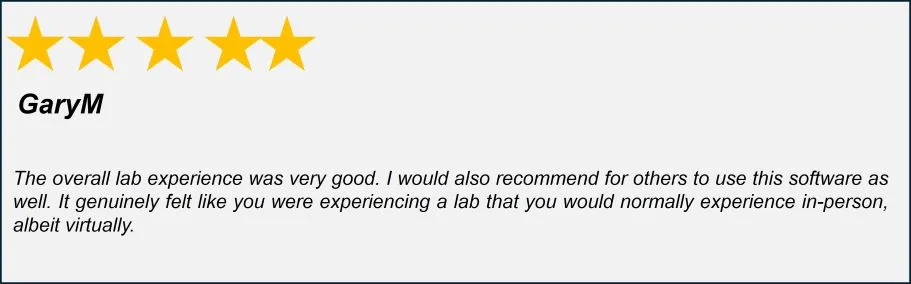 Feedback on the MicroVlabs virtual microbiology lab experience