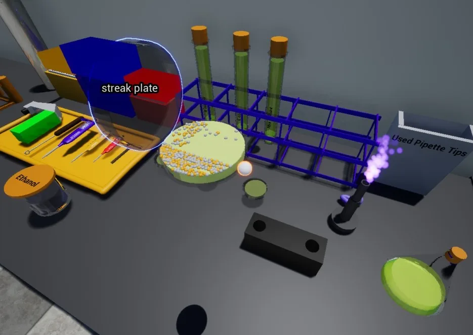 Virtual microbiology lab environment in MicroVlabs for interactive science learning